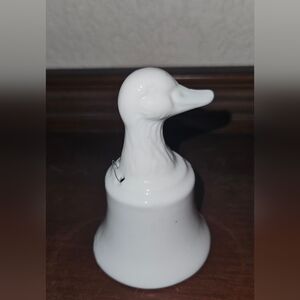Vintage White Duck Head Desk Bell